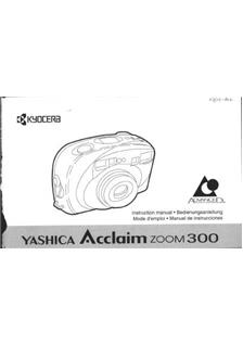 Yashica Acclaim 300 manual. Camera Instructions.